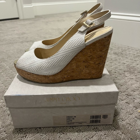 JIMMY CHOO WEDGES SIZE 40 - Picture 5 of 6